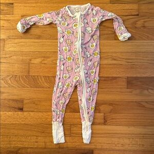 Pink Kids One Piece with Egg Print